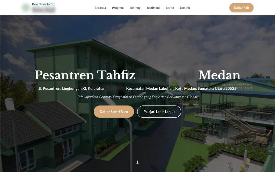 Tampilan Website & Sistem PSB Online